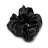 Bliss black satin scrunchie set, sleek and stylish, ideal for adding a touch of elegance to any outfit.