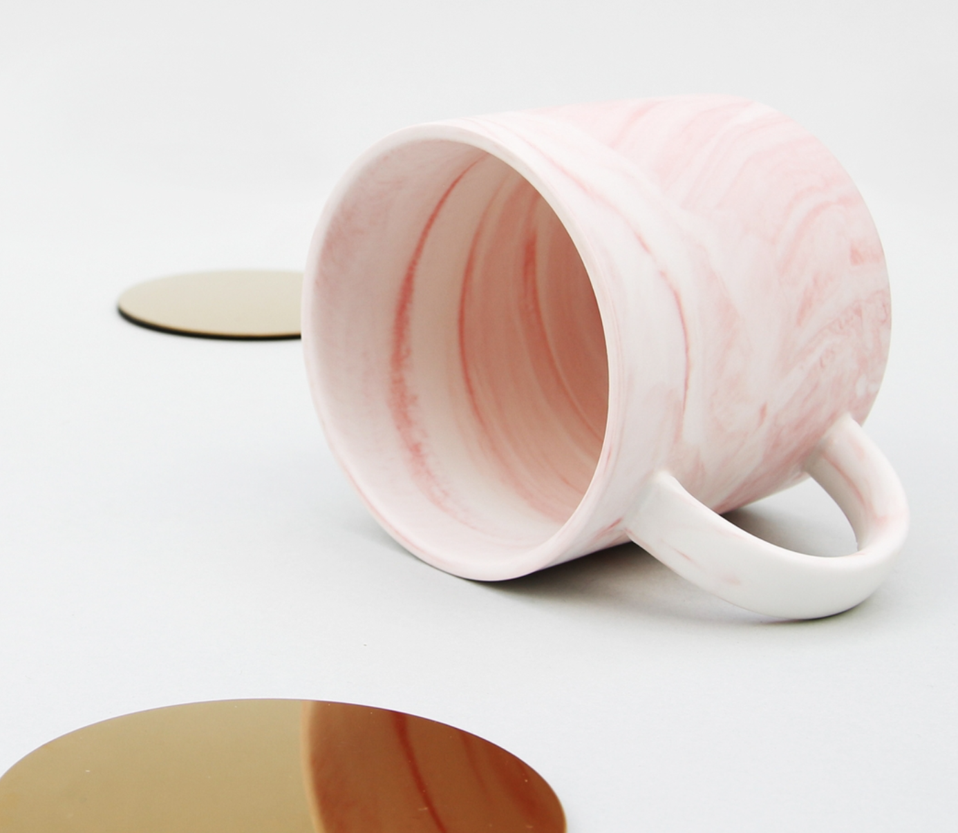 Pink Morning Glory Marble Mug, perfect for turning your coffee moments into a soothing, meditative experience with its smooth finish