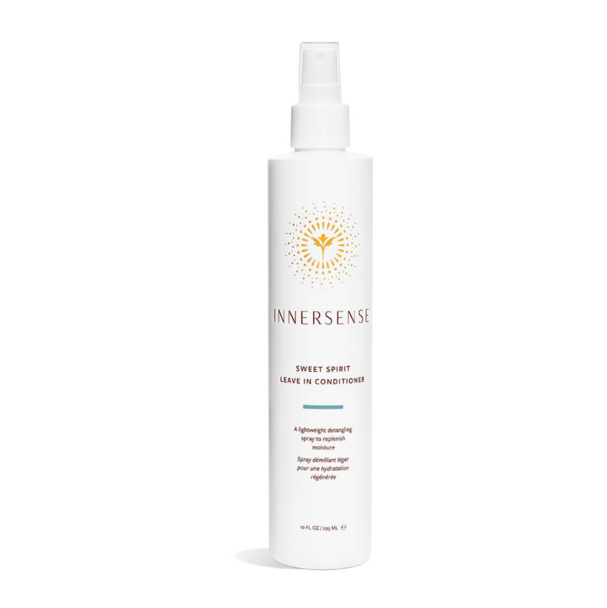 Innersense Organic Sweet Spirit Leave-In Conditioner with emollient oils and lavender, detangles, boosts moisture, and enhances manageability for all hair types