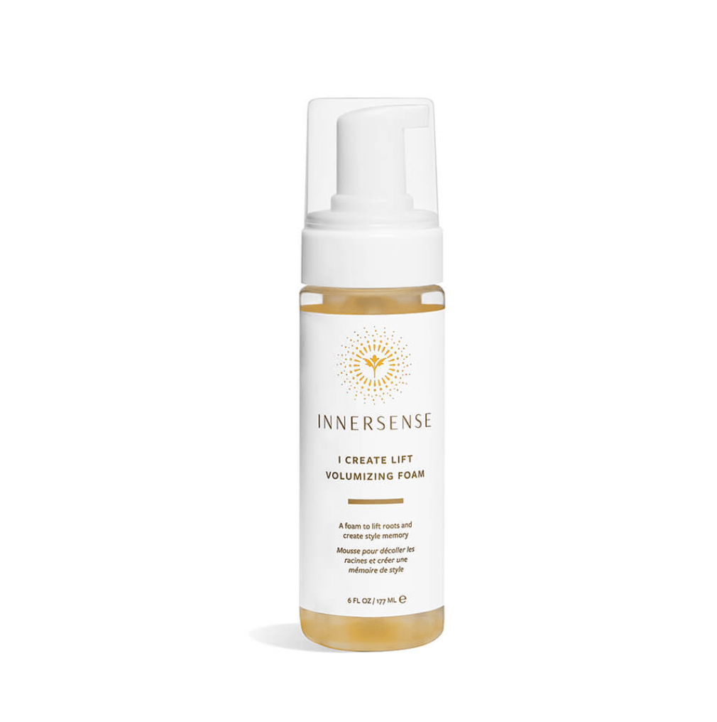 Innersense Organic I Create Lift Volumizing Foam adds texture, boosts volume, defines curls, and refreshes roots for all hair types