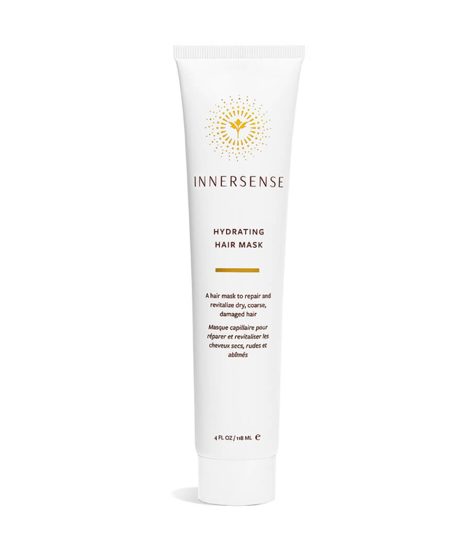 Innersense Organic Hydrating Hair Mask with shea butter, tamanu, and coconut oils, repairs and revitalizes dry, coarse, damaged hair