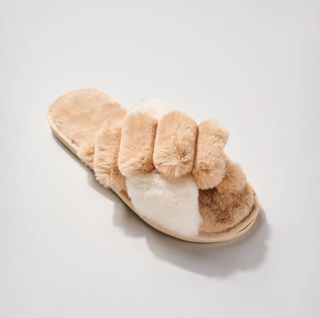 soft fluffy faux fur slippers, perfect for pampering yourself or adding to a self-care gift bundle, offering comfort and warmth