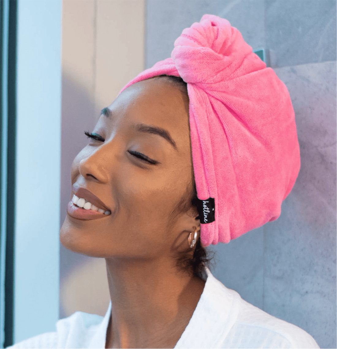 Luxurious Hot Pink Trina Towel Twist – super-absorbent microfiber for faster drying and a stylish look