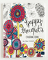 Happy Thoughts Inspirational Coloring Book with whimsical, hand-drawn illustrations and uplifting phrases, perfect for boosting your mood