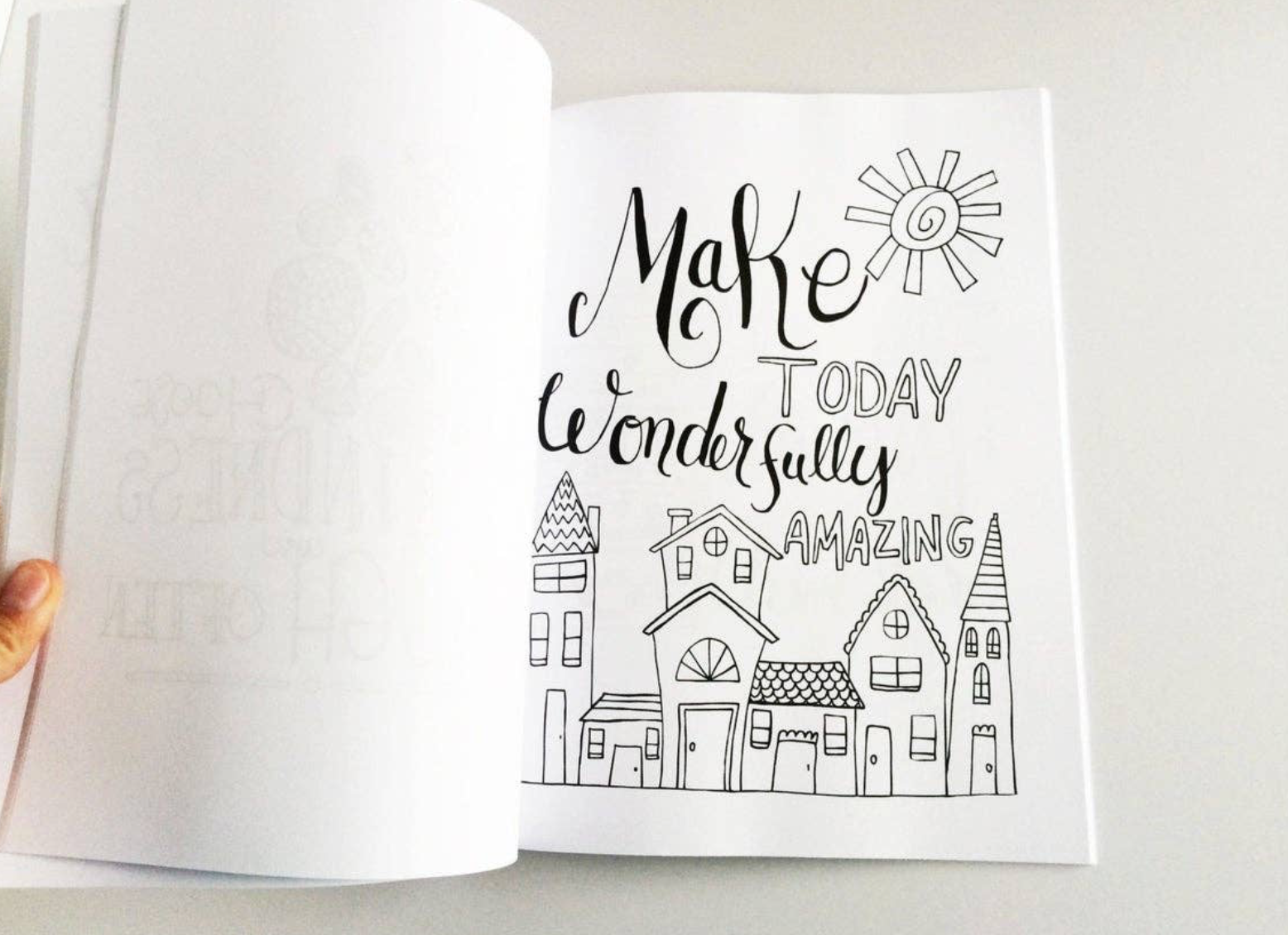 Happy Thoughts Coloring Book, filled with cheerful illustrations and inspirational quotes, designed to brighten your day and lift your spirits