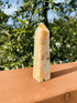 Yellow Agate Tower – a vibrant crystal that promotes courage, confidence, and happiness, perfect for boosting positive energy in any space