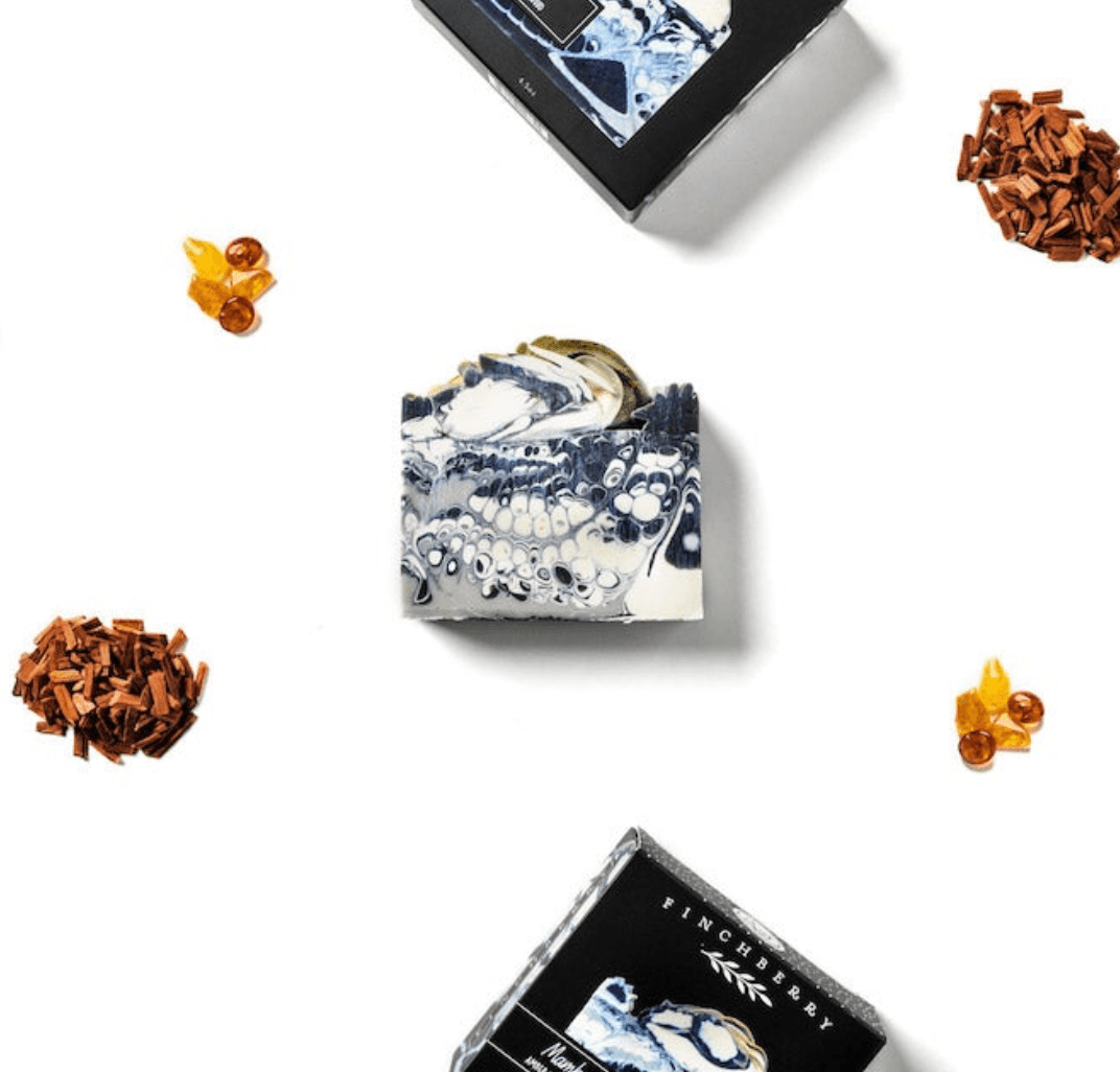 Handcrafted Mamba Vegan Soap, featuring amber and sandalwood, perfect for a woody and adventurous scent experience
