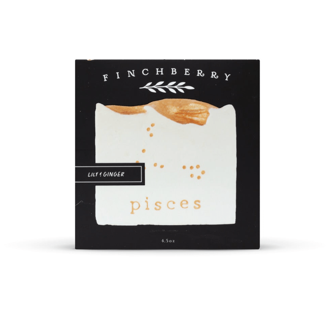 Handcrafted Pisces Vegan Soap with white tea, ginger, and green clover for a luxurious, skin-softening experience