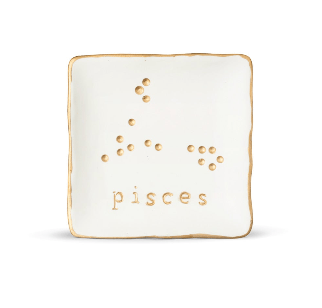 4.5&quot; x 4.5&quot; unglazed Pisces Ceramic Soap Dish adds a stellar, minimalist touch to any sink-side, perfect for holding your favorite soap