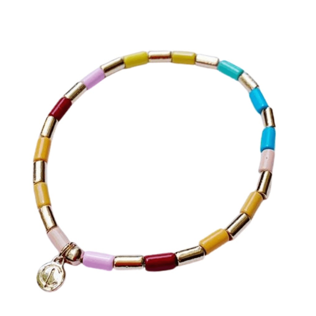 rainbow bracelet perfect for layering