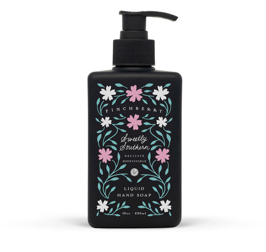 Sweetly Southern Liquid Hand Soap, paraben and dye-free, delightfully scented, leaving hands soft, nourished, and clean