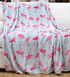 hot pink flamingo throw blanket, plush and cozy, perfect for adding a fun and vibrant touch to your home or gifting to a loved one
