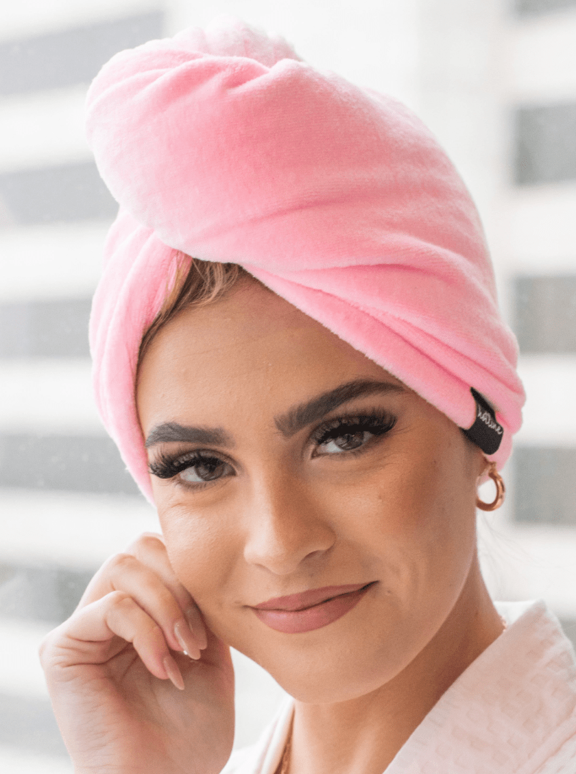 Super-soft Soft Hot Pink Trina Towel Twist – gentle microfiber for fast drying and a touch of elegance