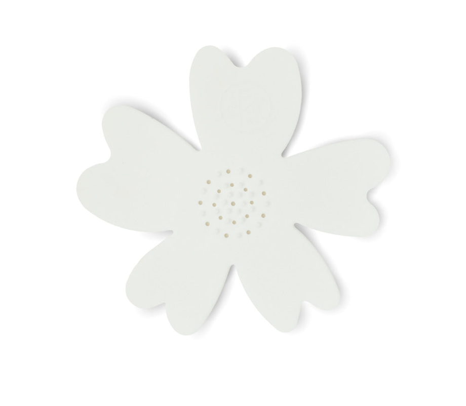 White Silicone Flower Soap Dish, a cute and functional addition to any sink side, perfect for keeping your soap in place