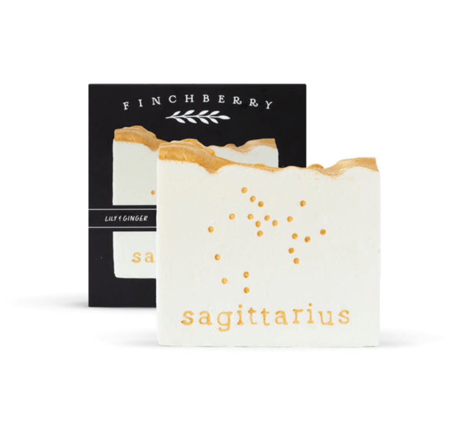 Sagittarius Vegan Soap with a blend of white tea, ginger, and green clover, leaves skin satin soft, perfect for strong-willed leaders