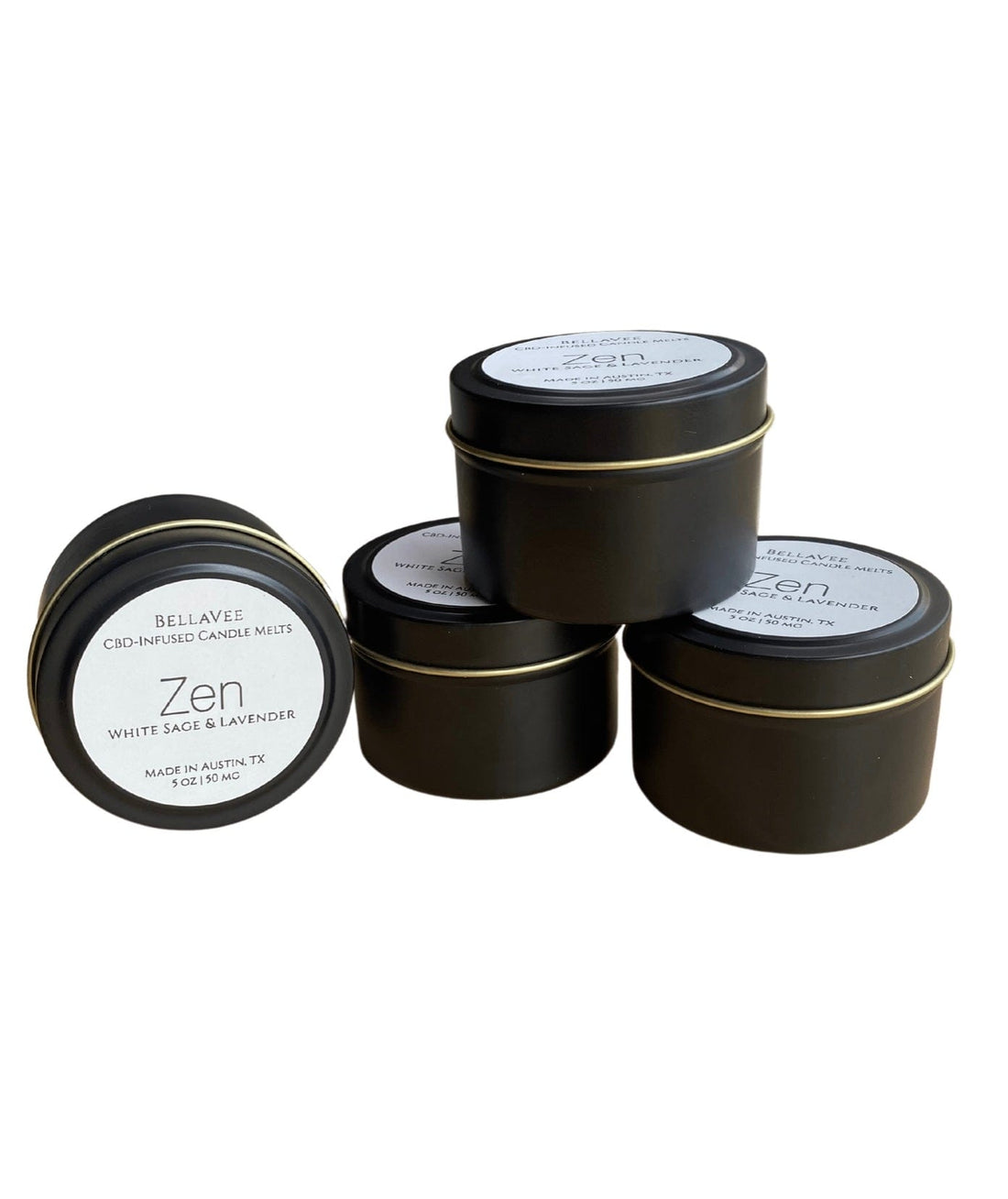 Zen CBD Candle Melts – soothing CBD, lavender, and white sage for relaxation, stress relief, and deeper sleep