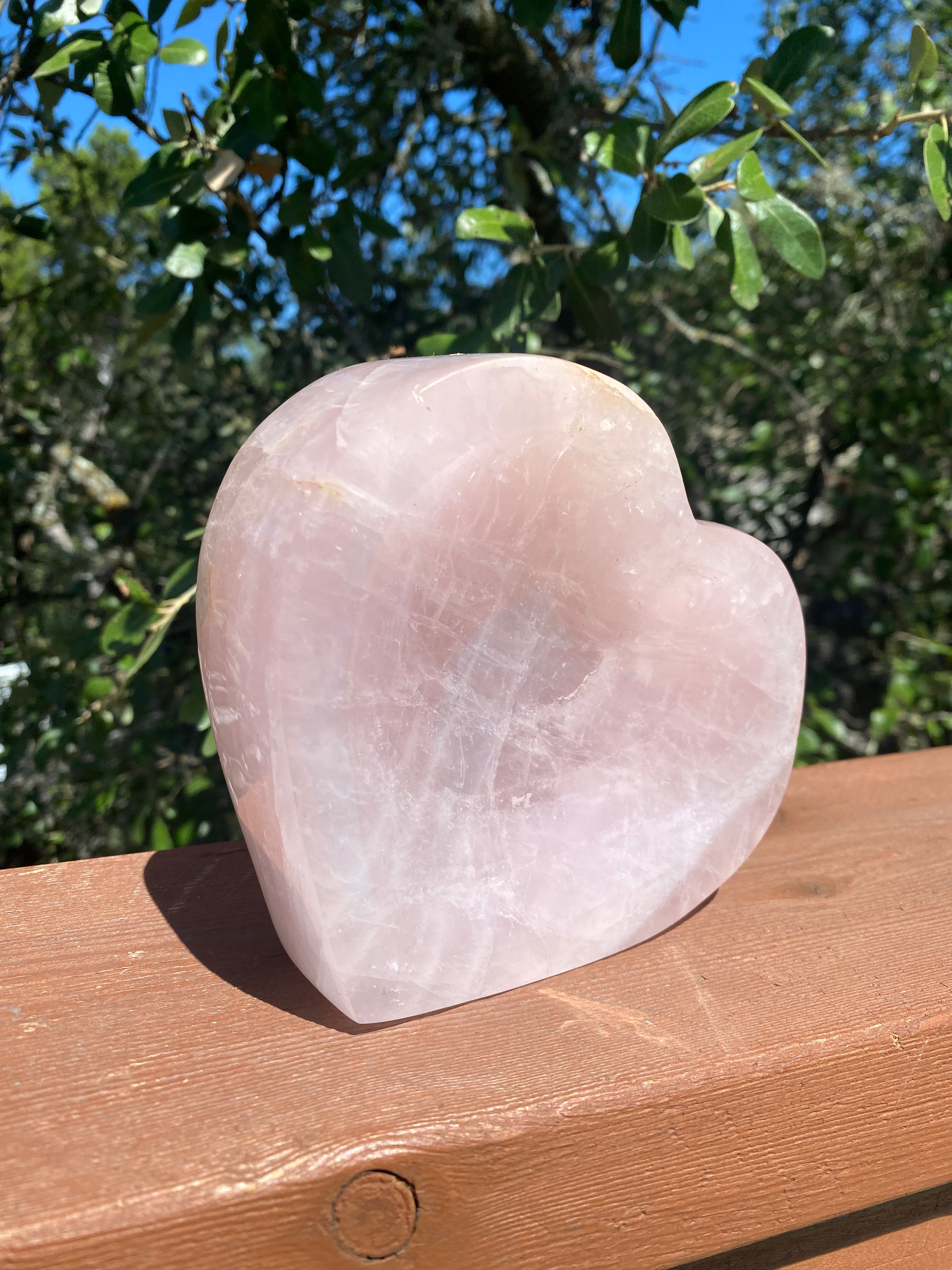 Hand-polished Rose Quartz Heart Bowl, known as the ‘Heart Stone,’ attracts love, strengthens family ties, and nurtures friendships