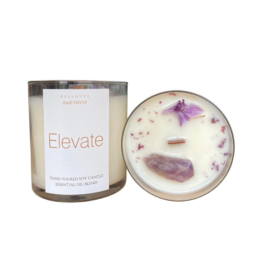 Elevate - Amethyst Crystal Candle