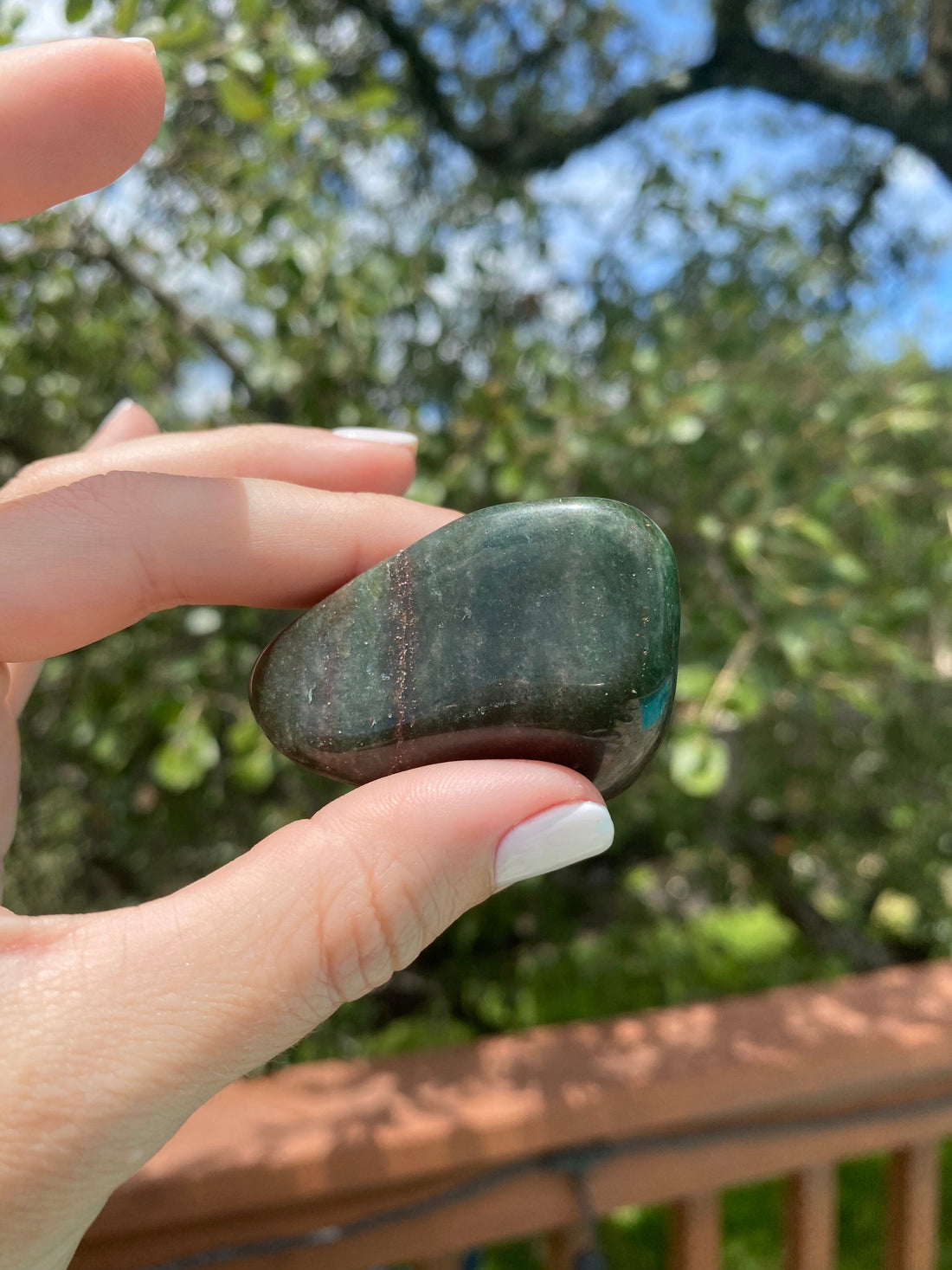 Green Jasper tumble, a calming &