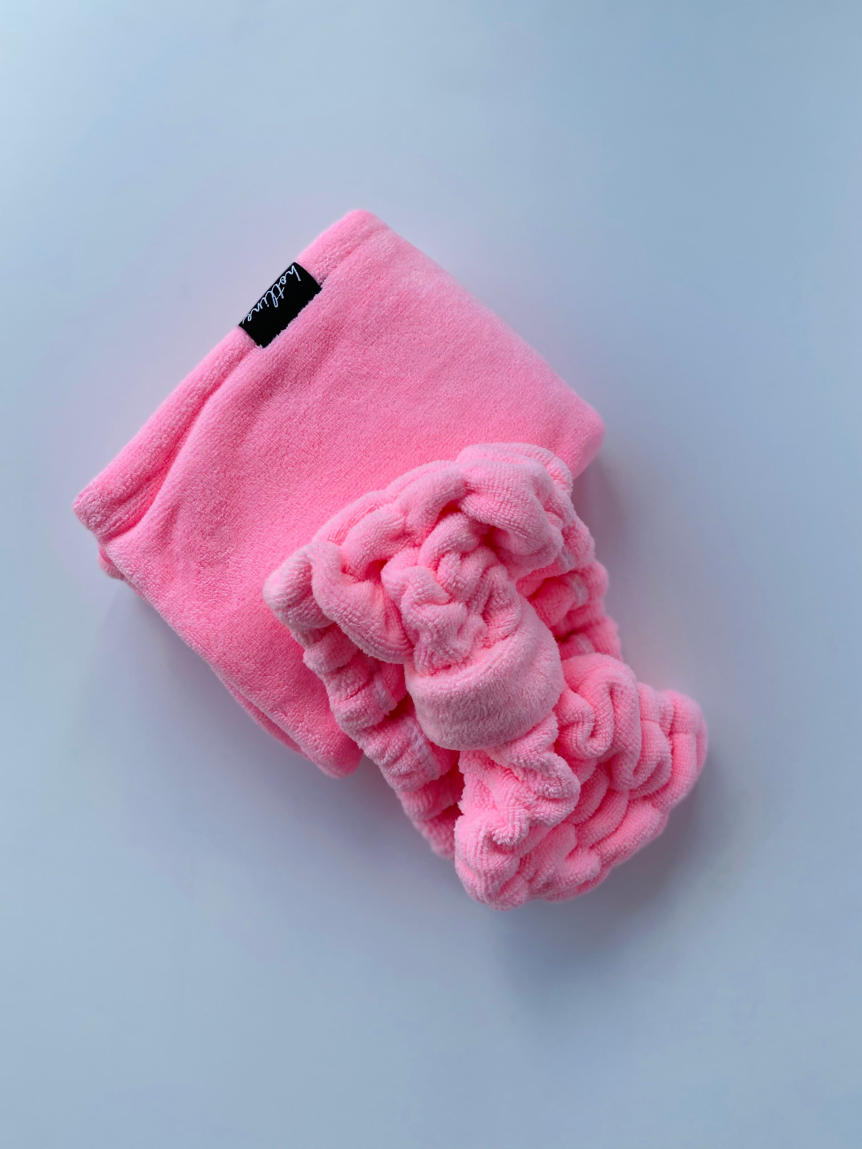 Soft Hot Pink Trina Towel Twist – reduces drying time while protecting your hair’s natural shine and smoothness