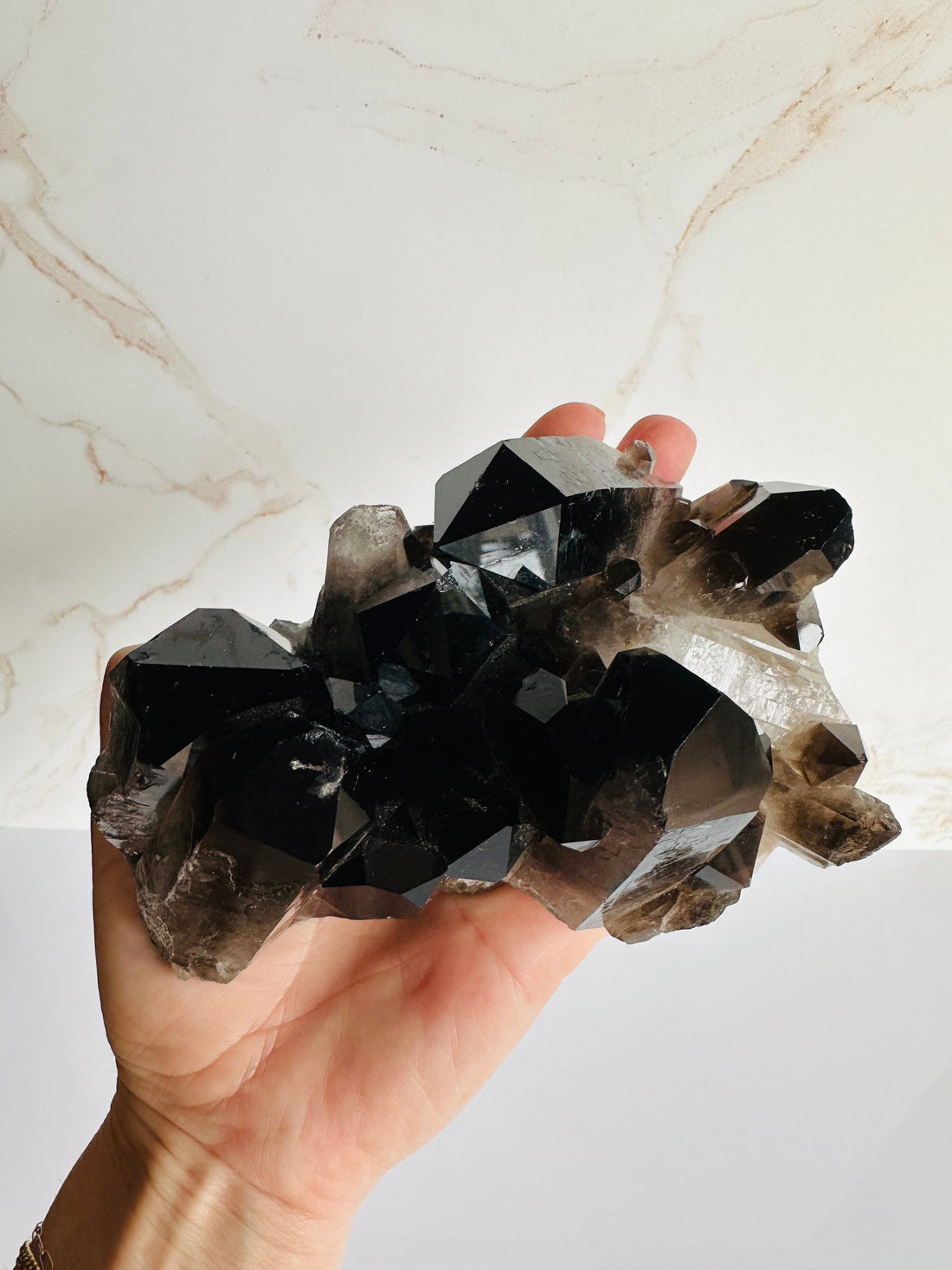 Morion Black Quartz, a protection stone that blocks negativity and supports spiritual grounding and growth