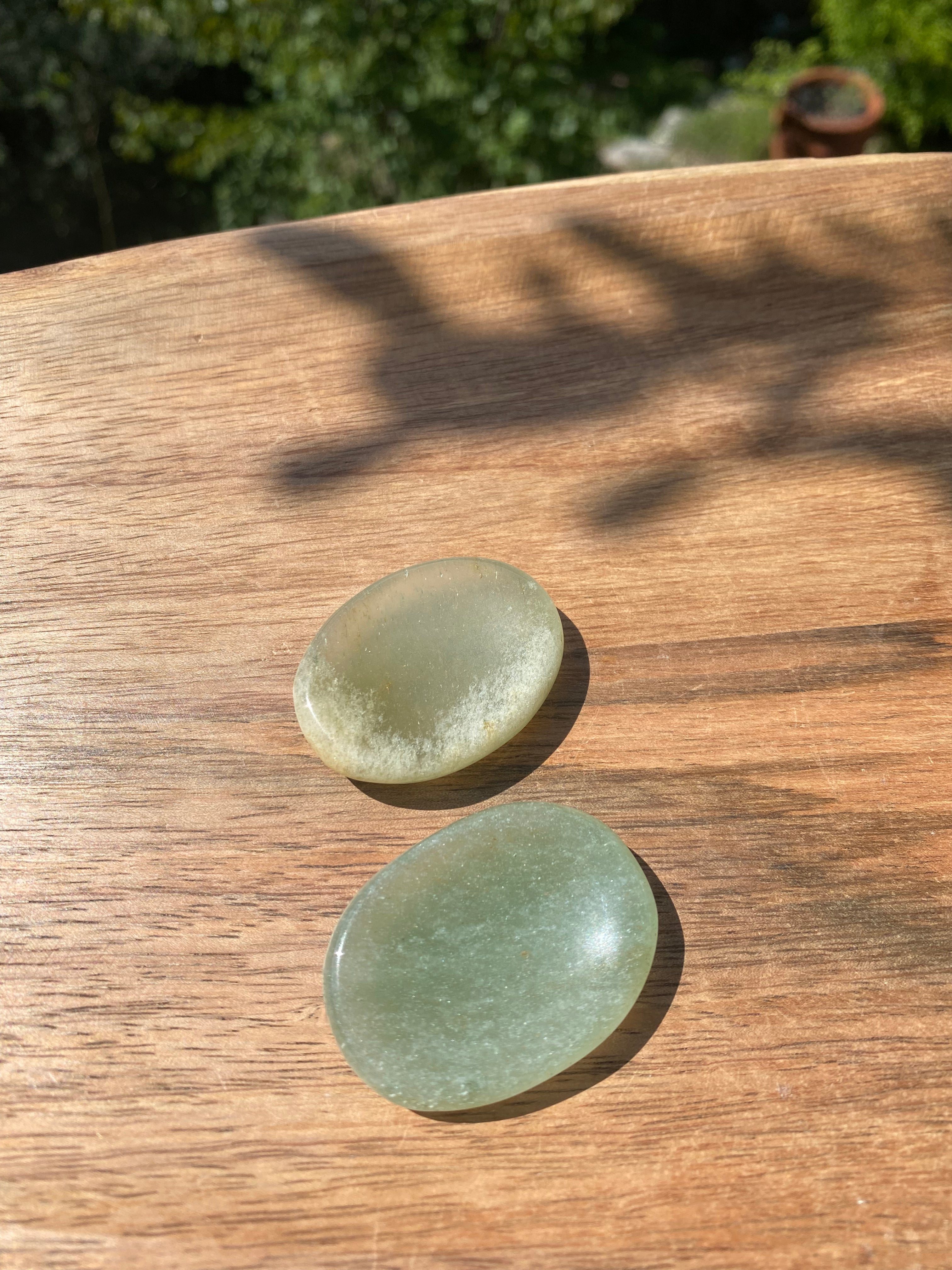 Carry and hold the Green Aventurine Worry Stone to instill courage, attract good luck, and overcome obstacles in your path