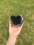 Rare Black Amethyst Heart – a grounding and stress-relieving crystal that promotes inner peace and spiritual clarity
