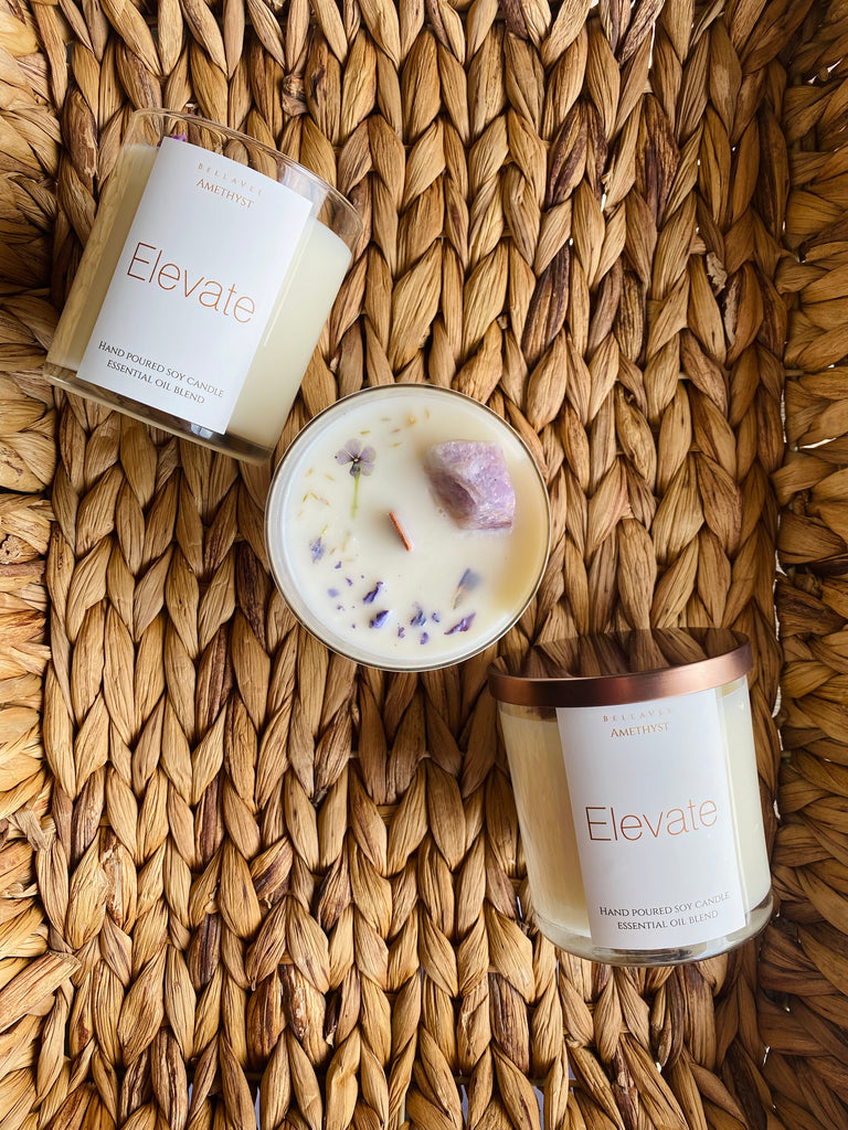 Elevate - Amethyst Crystal Candle