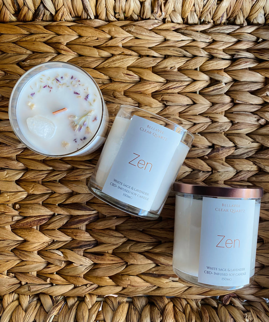 Zen CBD - Infused Crystal Candle