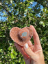 Lavender and Rose Amethyst Heart with Agate core, promotes spiritual awareness and balances mind, body, and spirit for centering