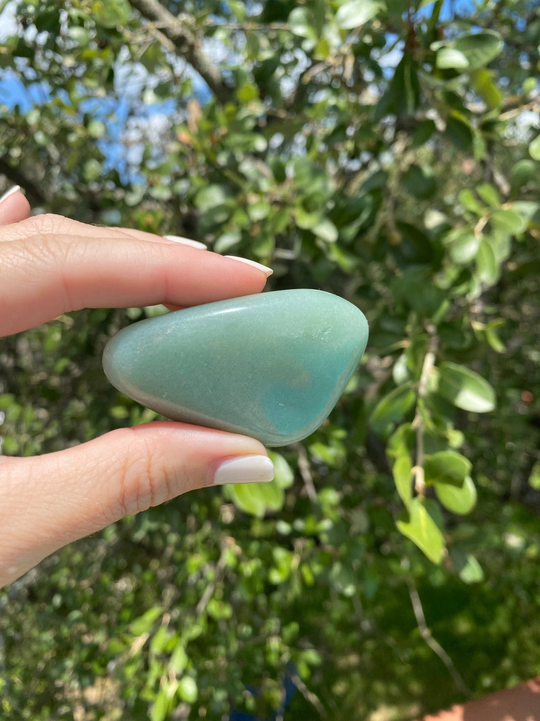 Green Aventurine tumble stone, heart chakra stone, known for boosting confidence and positivity, ideal for personal growth and healing